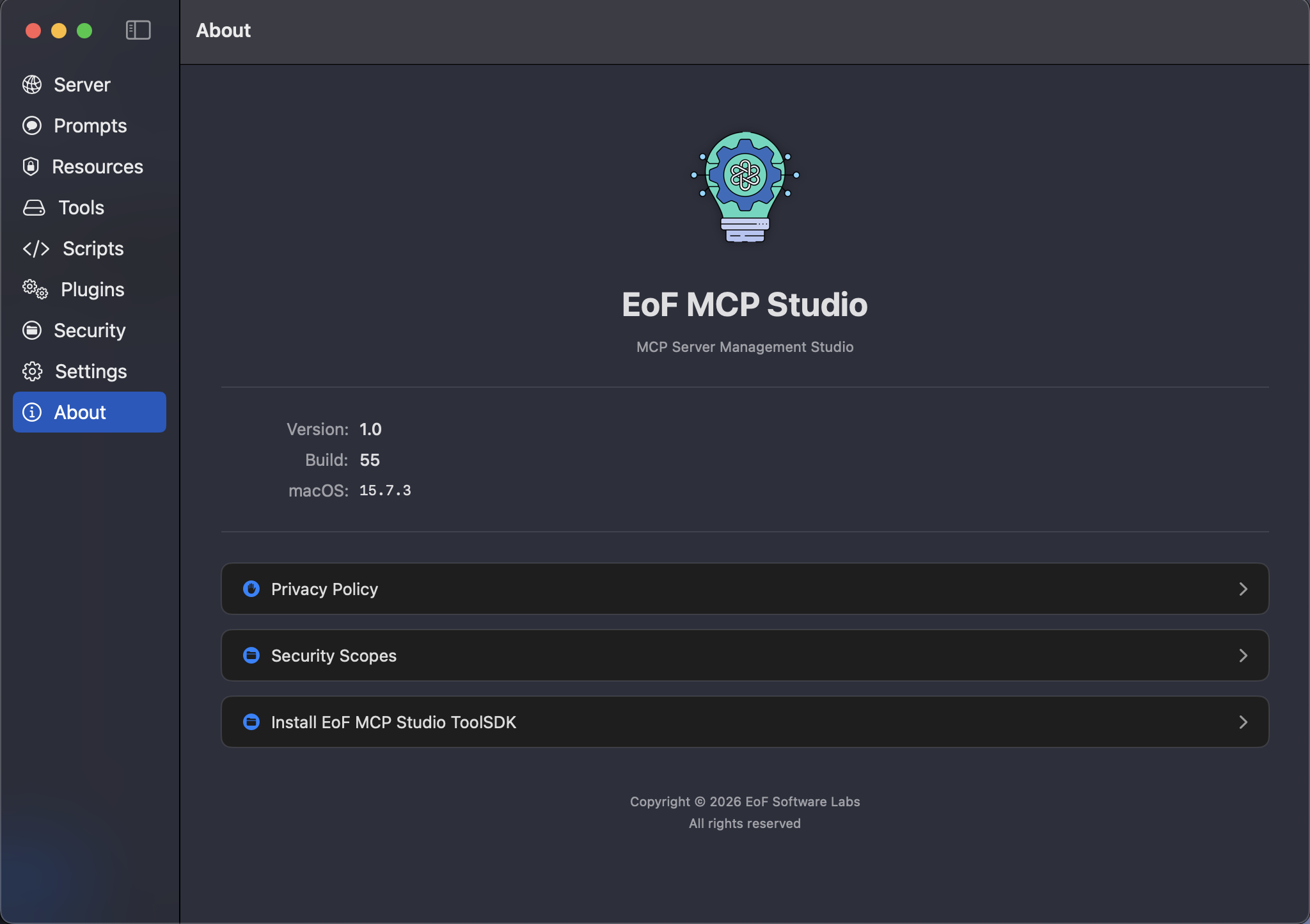 EoF MCP Studio - Tool Configuration