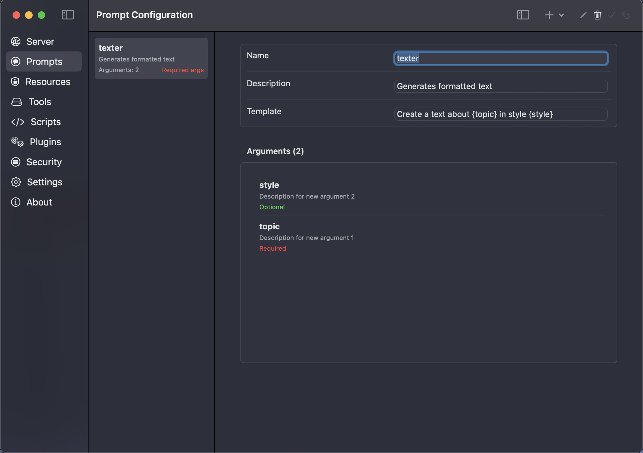 EoF MCP Studio - Prompt Configuration