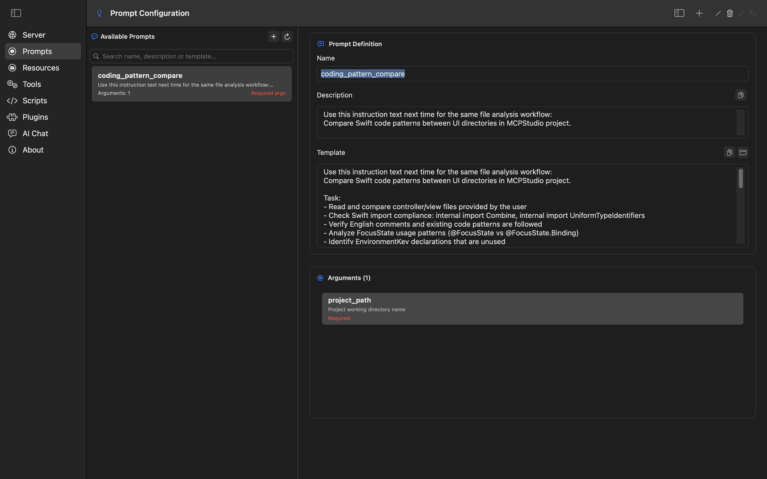 EoF MCP Studio - Prompt Configuration