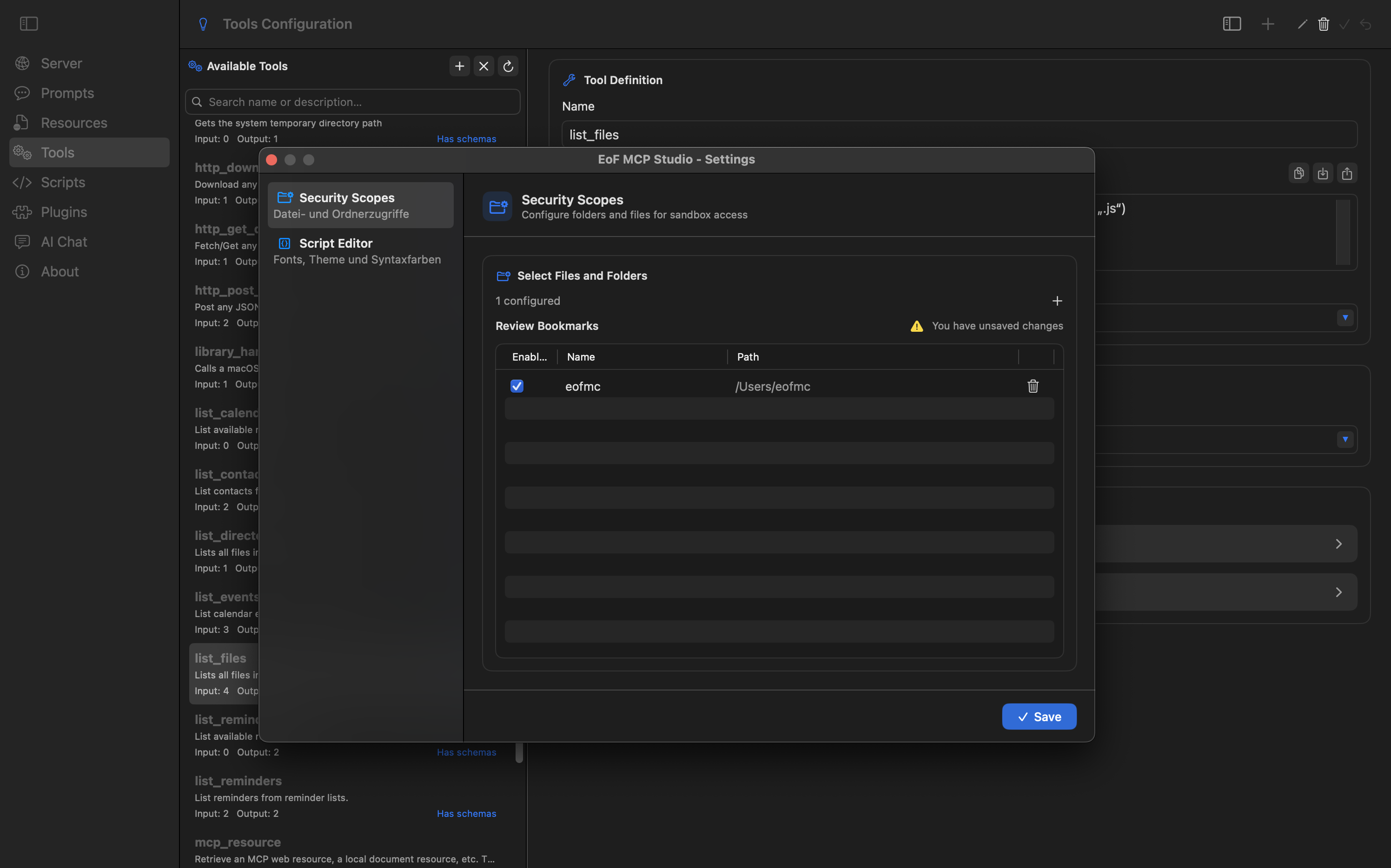 EoF MCP Studio - Secure Resource Access